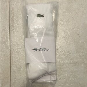 Lacoste White Athletic Socks for Men